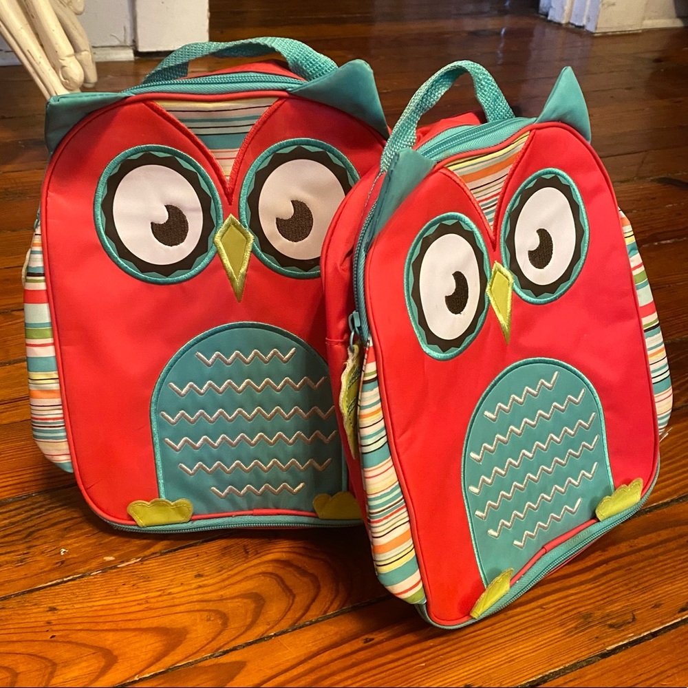 Thirty-One 31 Chill-icious Owl Thermal Lunch Tote Bag Lunchbox Two Twins Cooler